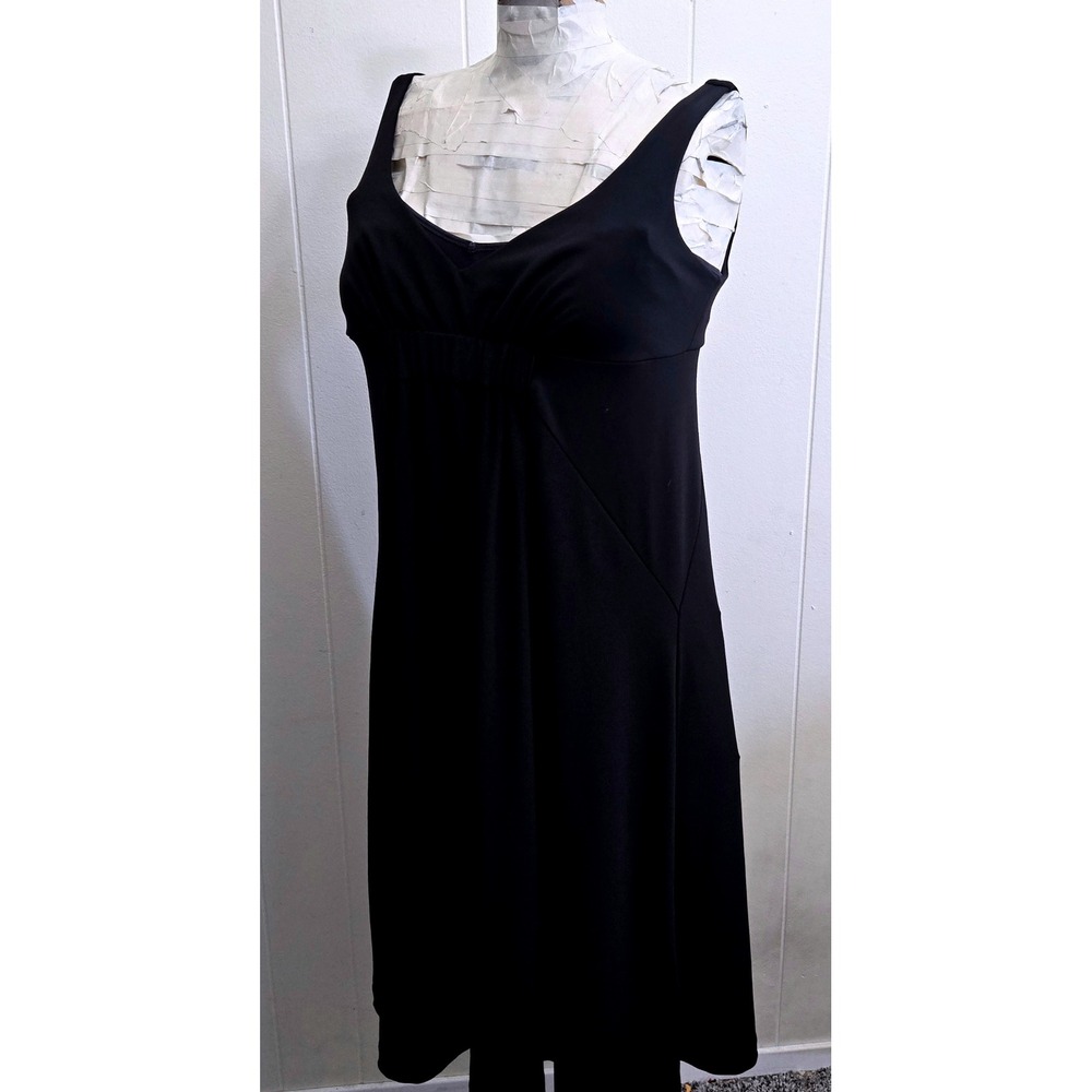 Cabi Black Midi Dress Size M‎ Sleeveless V Neck  Career Little Black Dress Party